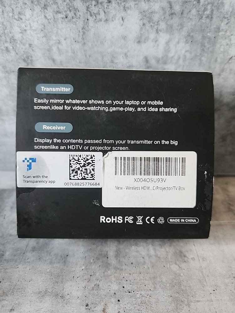 Wireless HDMI Transmitter and Receiver, 165ft/50m Wireless HDMI for 4K Decoding