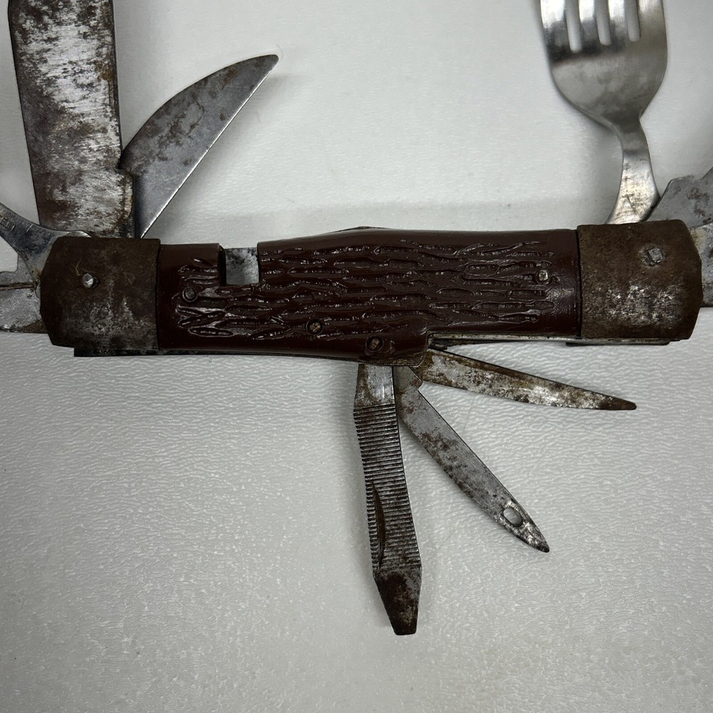 Vintage Multi-Functional Camping Survival Pocket Knife Tool