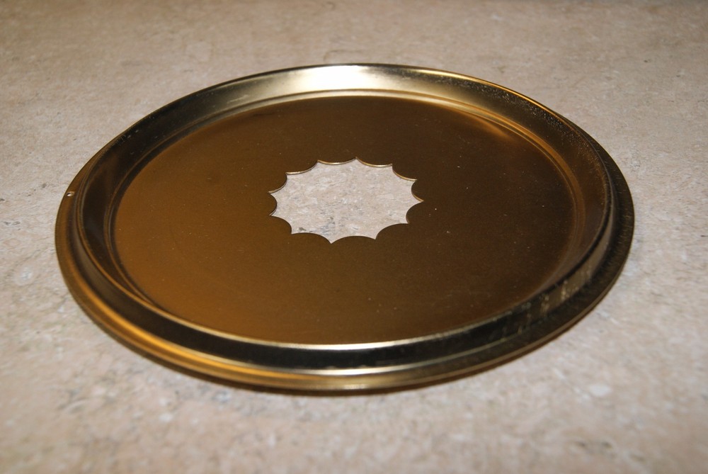 KITCHEN CLOCK SOLID BRASS SCALLOPED DIAL PAN NEW CLOCK PART 6 3/8