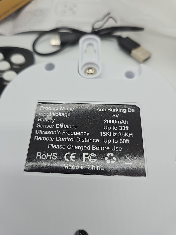 NEW Sonic Anti-Bark Control Device Model 5.0V 2000mAh