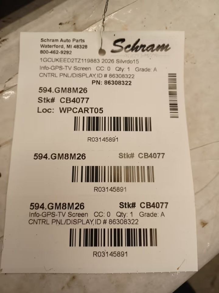 2026 Chevrolet Silverado 1500 Info-GPS-TV Screen 3145891