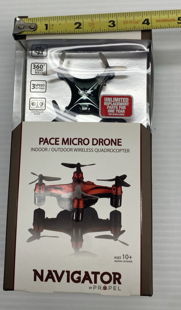 Micro Drone Propel Navigator Pace Wireless Quadcopter Beginner Stunt Drone Black