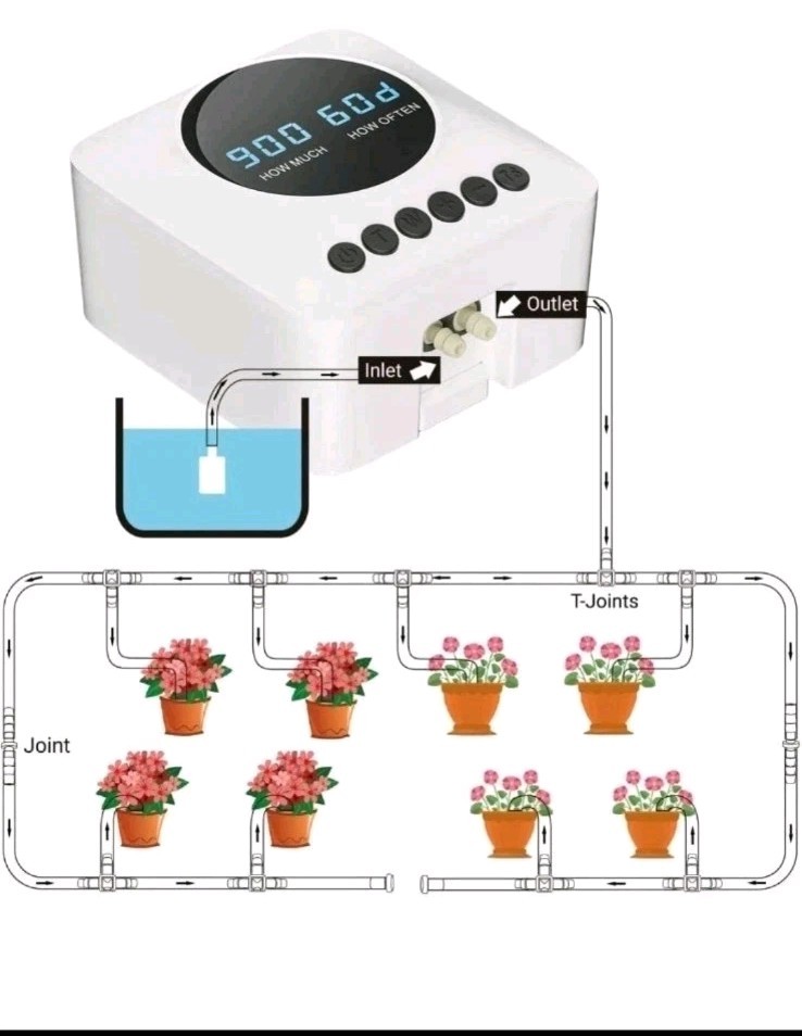 Automatic Plant Watering Device Drip Irrigation Watering System Kit for Vacation