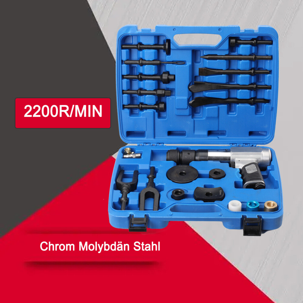 Pneumatic Hammer Piece Chisel Kit With Case Multi-functional Air Hammer Tool Set