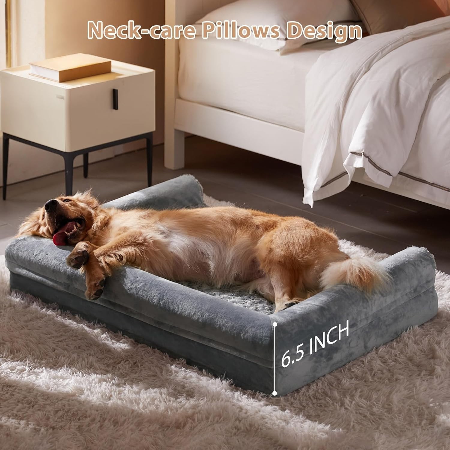 Durable Waterproof Dog Bed for Medium to Large Dogs