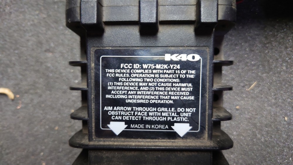 K40 Electronics front and rear Radar Detector With Diffuser