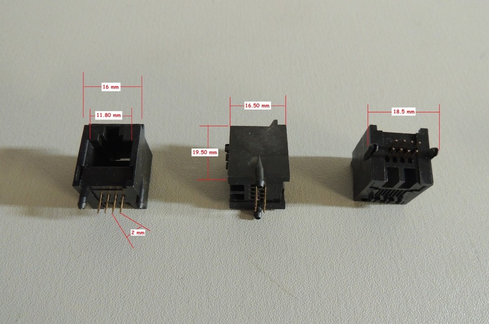 5 pk 8- pin Replacement RJ45 Ethernet /Network/ Phone Jack