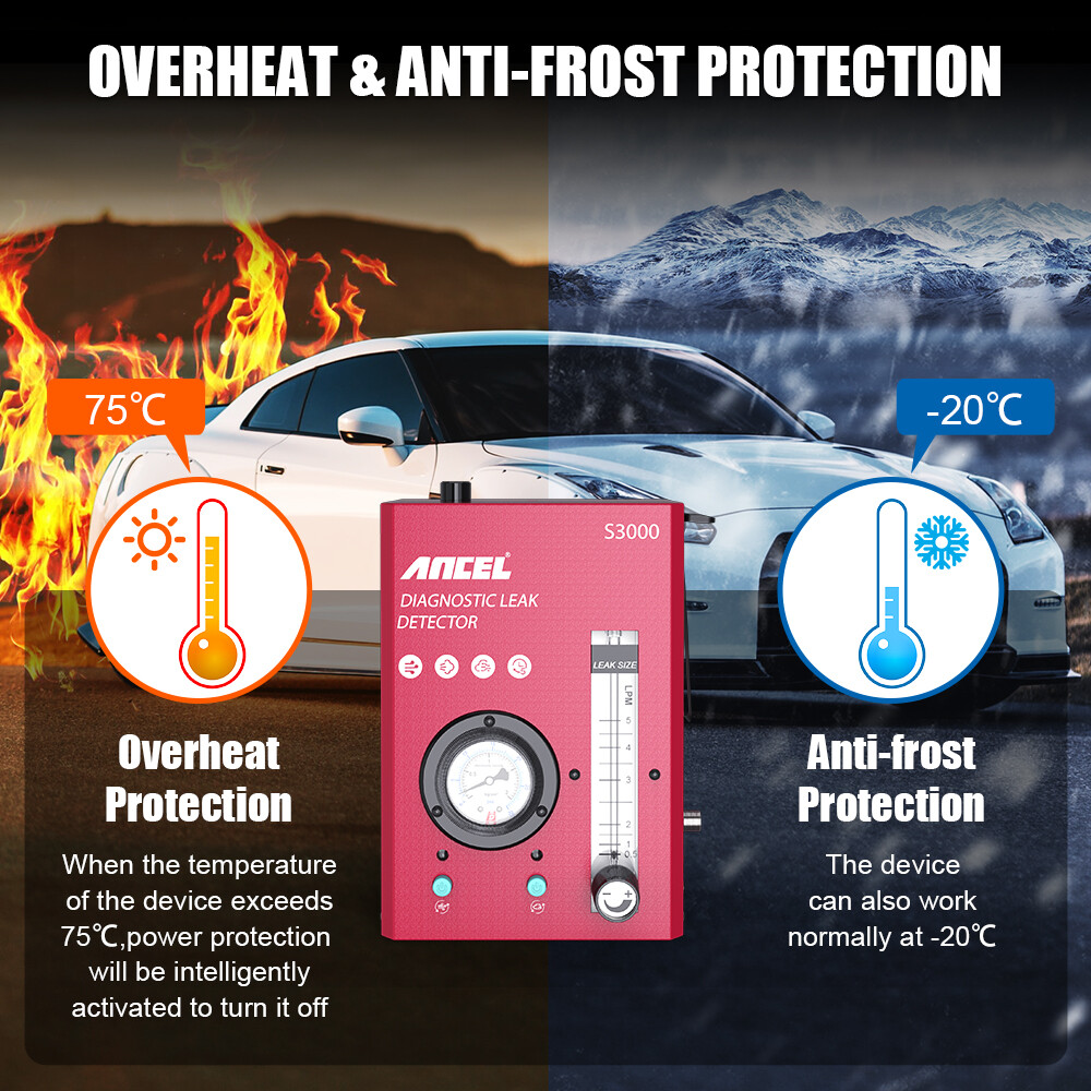 Ancel S3000 Automotive EVAP Smoke Machine Diagnostic Car Leak Detection Tester