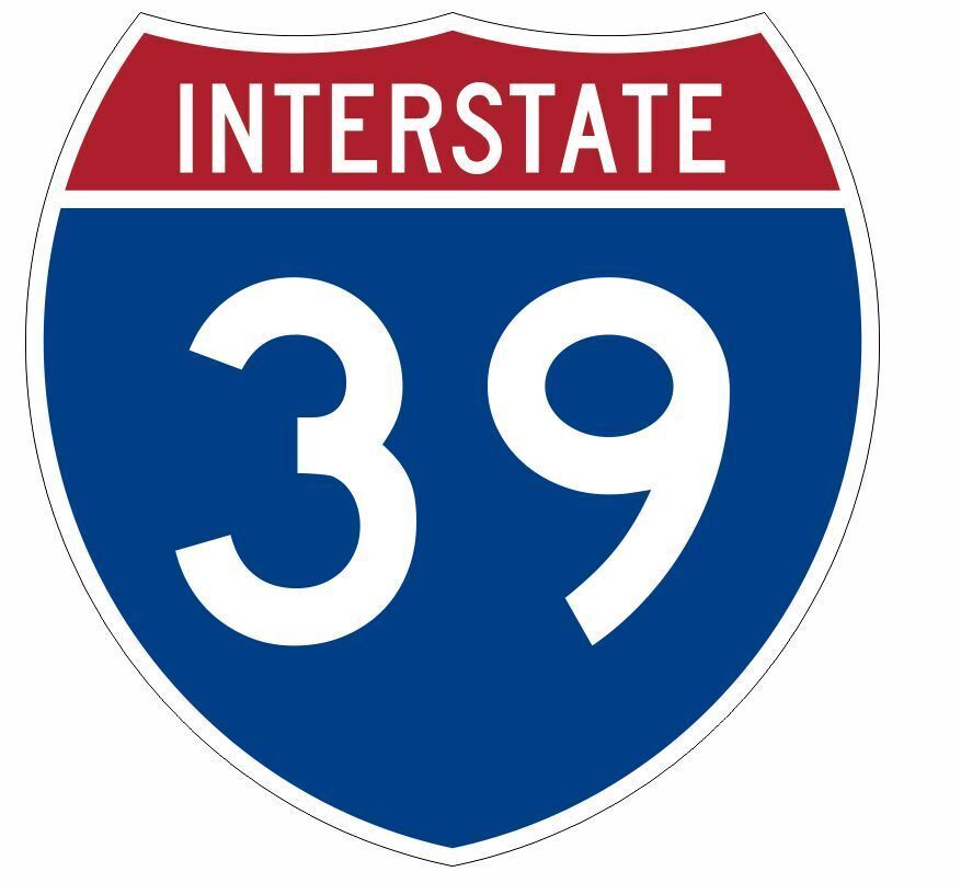 Interstate 39 Sticker Decal