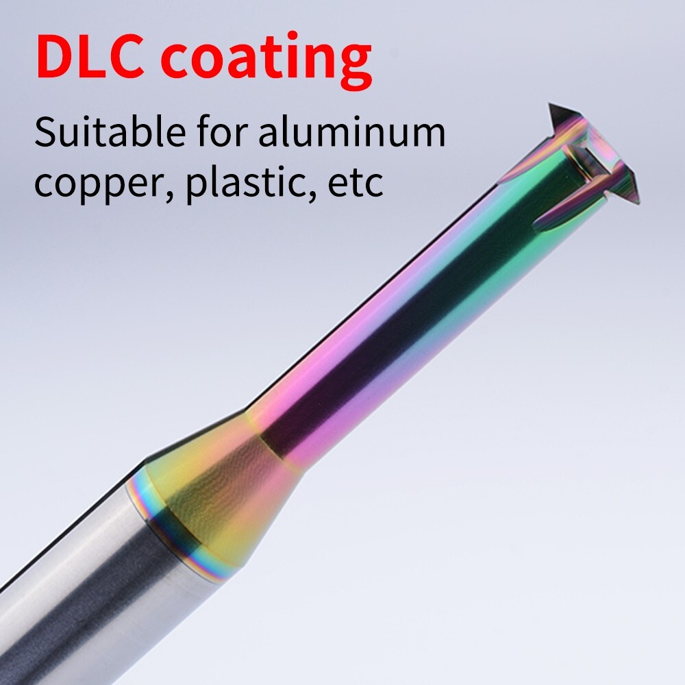 5pcs D4.8 Carbide Thread Milling Cutters for Aluminum Thread Angle 60 Degrees