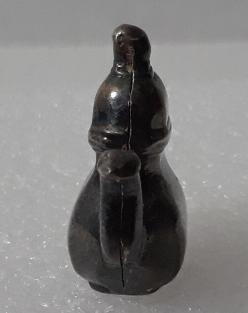 Heavy Vintage Silver-plate not marked Miniature Teapot 1.5 Inches Tall