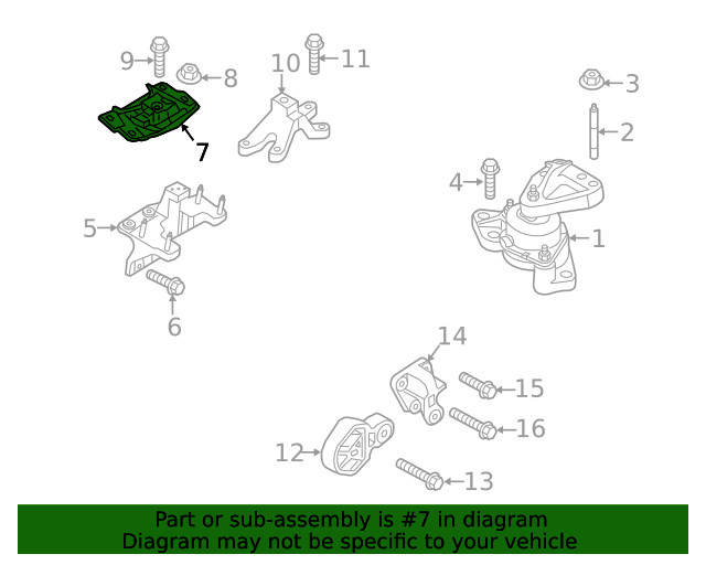Genuine Ford Automatic Transmission Mount Bracket FB5Z6038E