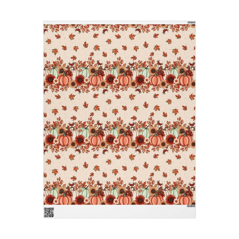 Autumn Fall Pumpkin Wrapping Papers