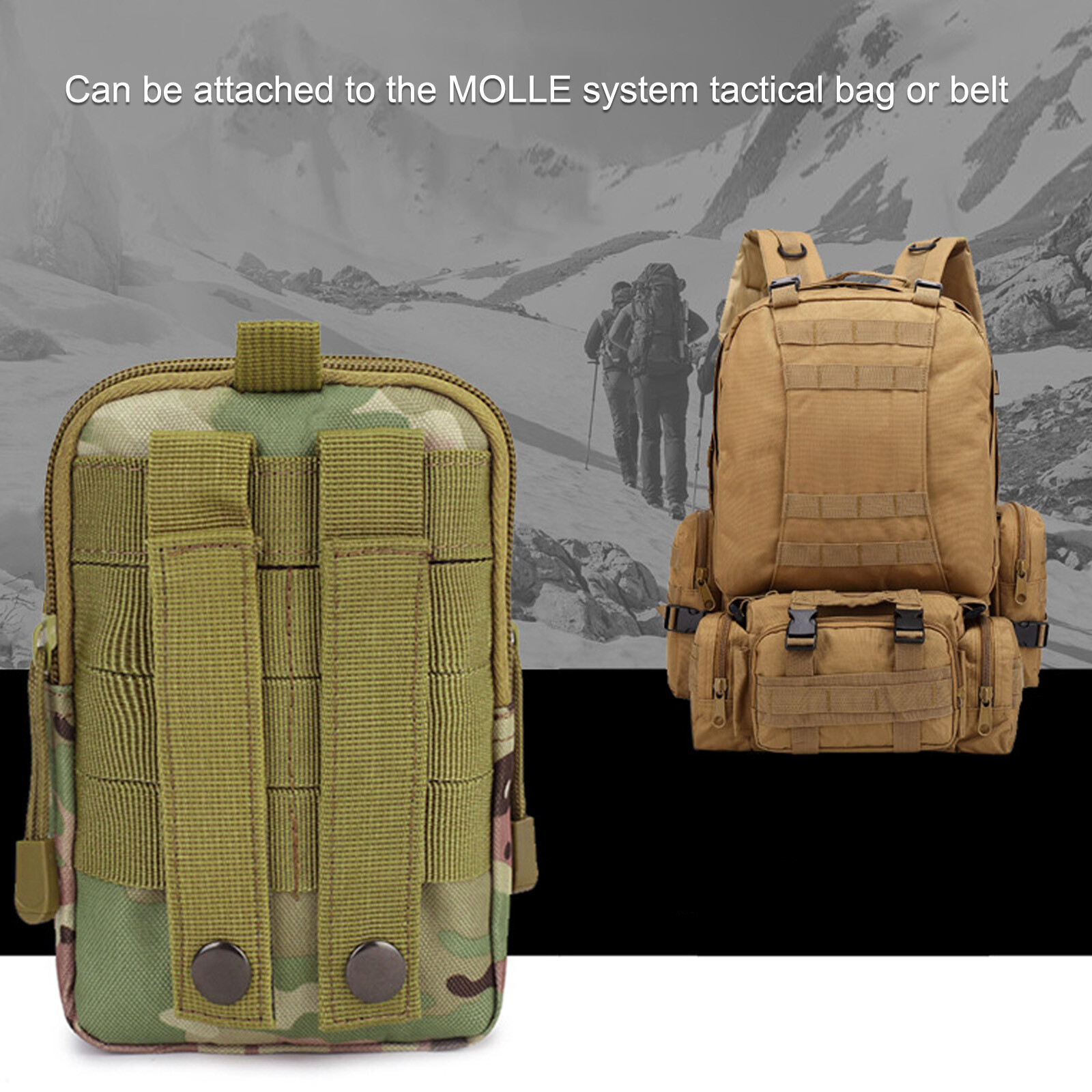 Tactical Molle Pouch EDC Belt Waist Military Waist Bags Fanny Pack Bag Pocket US