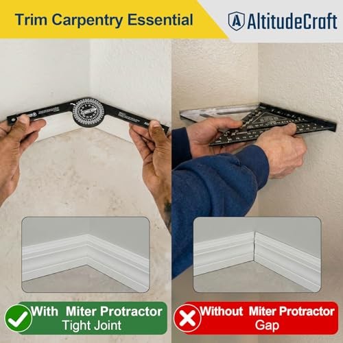 Precision – No-Math Angle Finder for Crown Molding, Trim & Miter Saw Protractor