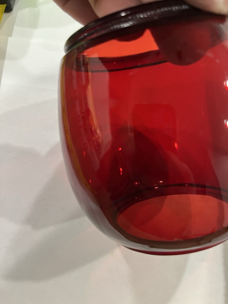 4" Red Glass Replacement Globe for Barn or Railroad Lantern