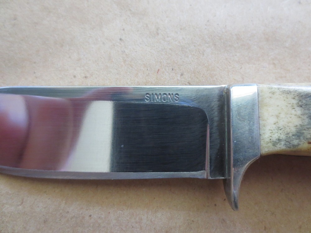 Bill Simons Fixed Blade Custom Knife w/Sheath 1984