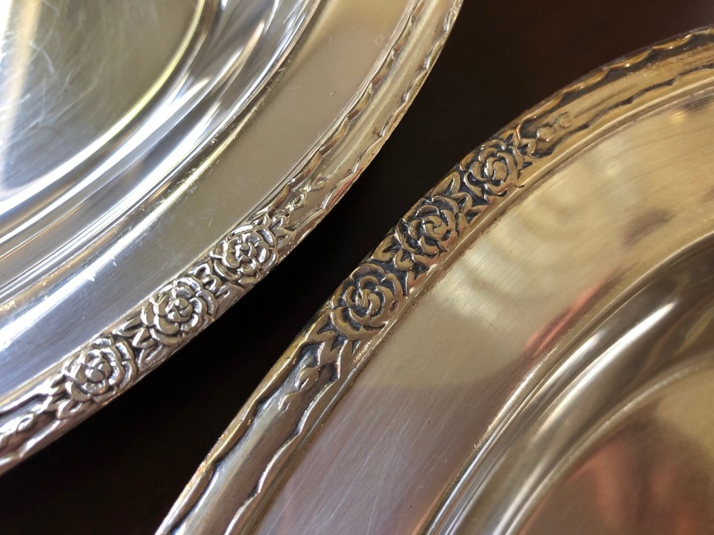 VTG Amille International Silver Co Silver plate Divided Covered Bowl dish