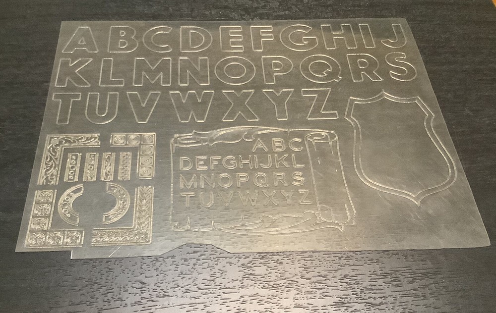 Leatherwork Carving Pattern Alphabet Letters Craftaid No. 2808