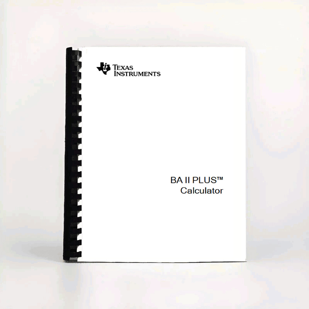 Texas Instruments TI BA II Plus Calculator Manual