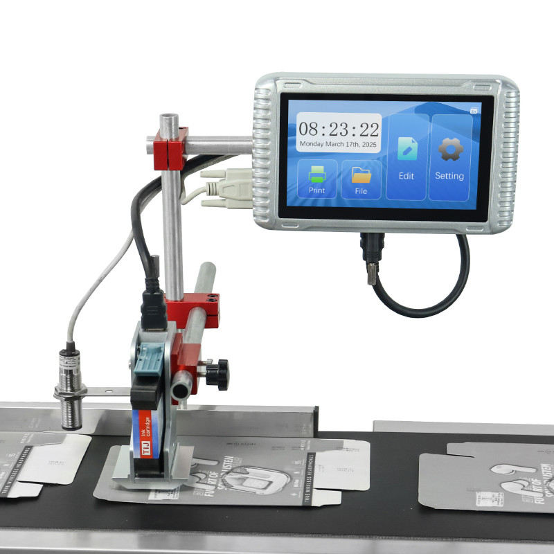 Automatic inkjet printer without conveyor printing expiration date