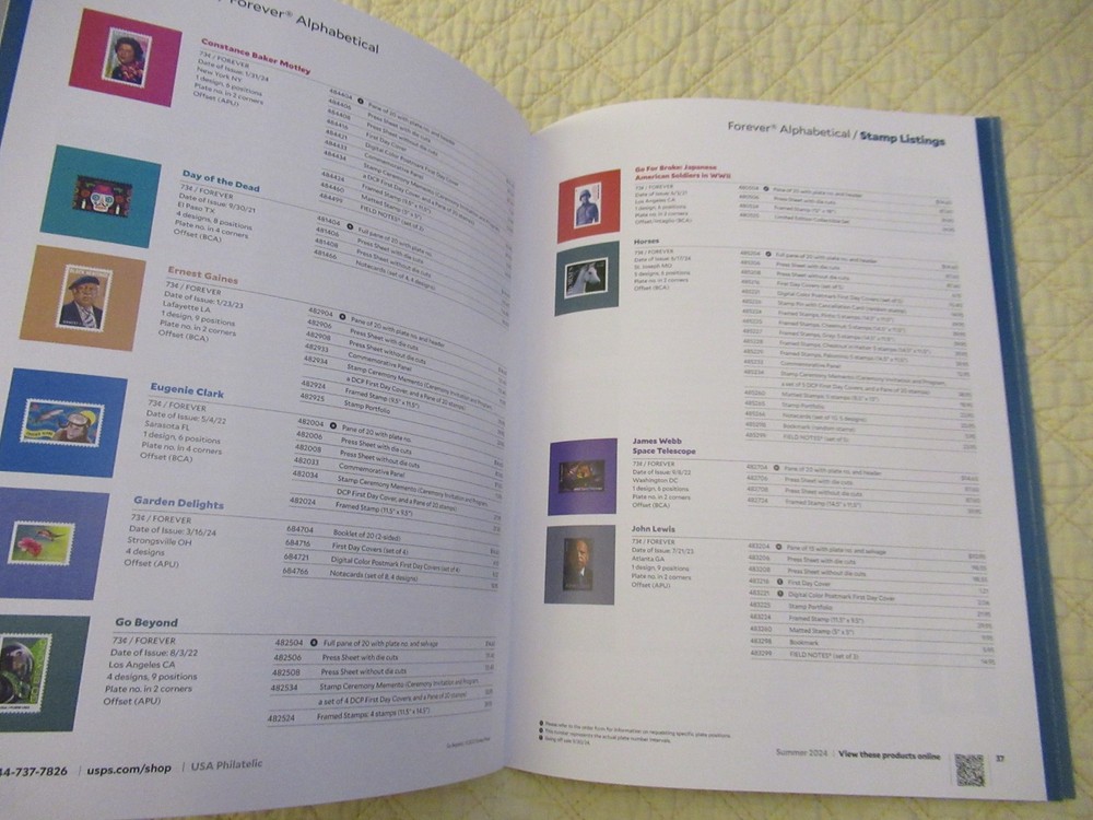 USPS USA Philatelic Summer & Fall 2024 Catalogs (2-Set)