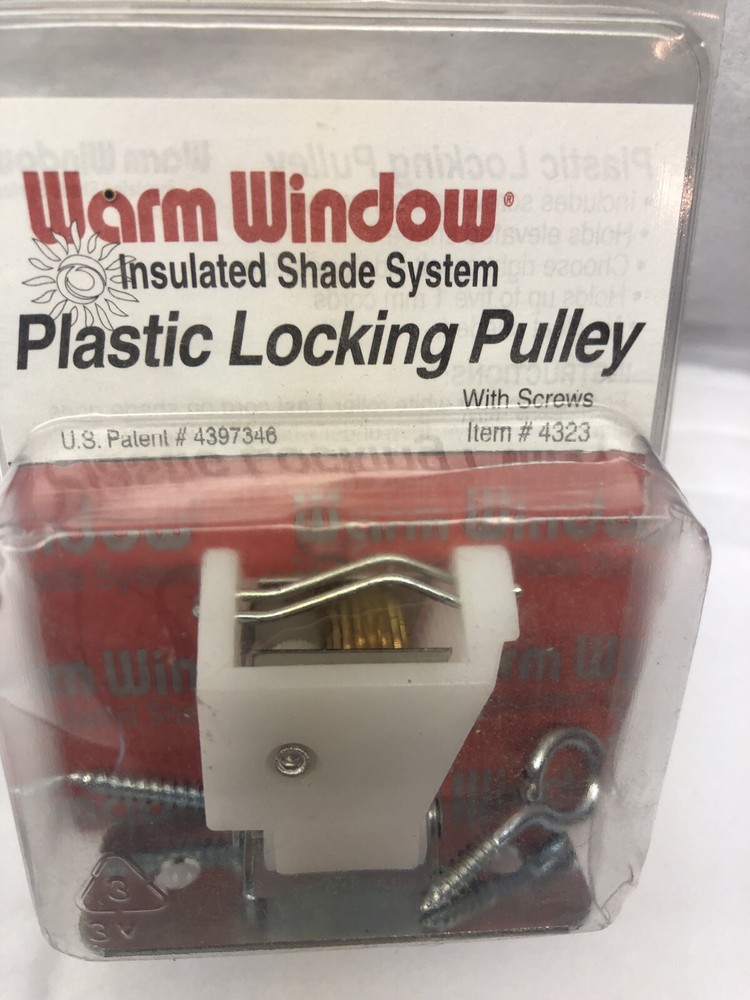 Plastic Locking Pulley ~ Warm Window Insulated Shade System ~ #4323 NIP
