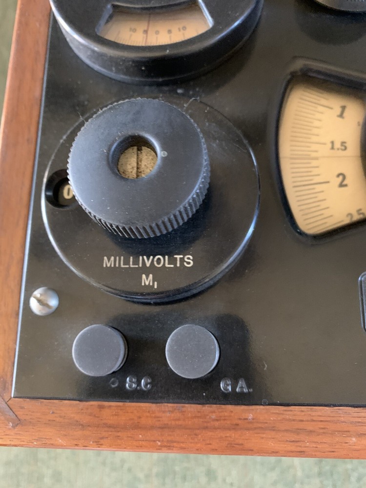 Antique Wood Cased THWING Potentiometer Test unit