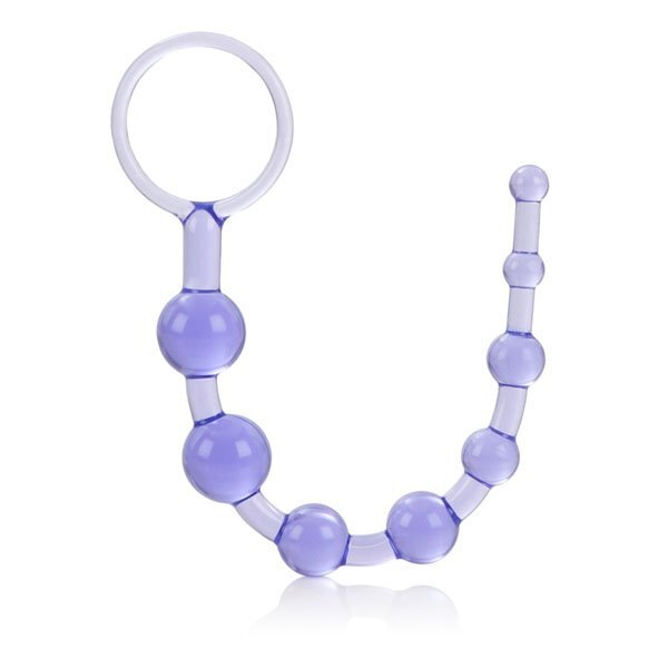 Slim Soft Flexible Bendable Beginner Anal Beads with Retrieval Ring
