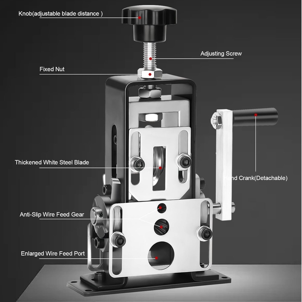 Manual Wire Stripper Machine, 0.06"-1.18" Wire Stripping Machine Copper Wire ...