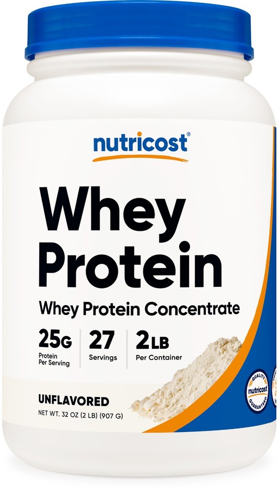 Nutricost Whey Protein Concentrate (Unflavored) 2 LBS