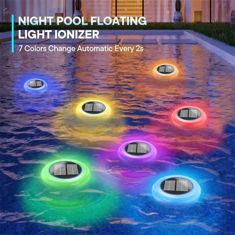 Solar Pool Ionizer for above Ground Pool, Upgraded Solar Ionizer Pool Auto Switc
