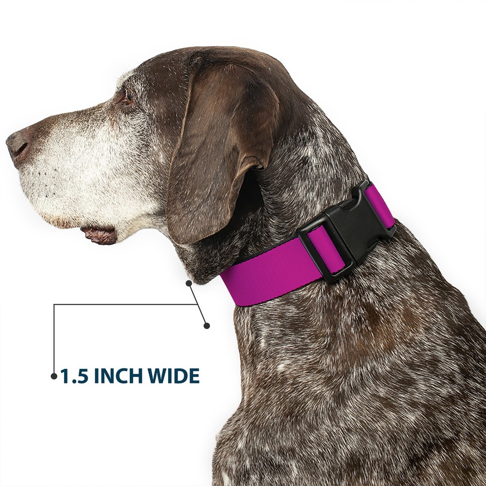 Plastic Clip Collar Fuchsia Medium 11-16.5"
