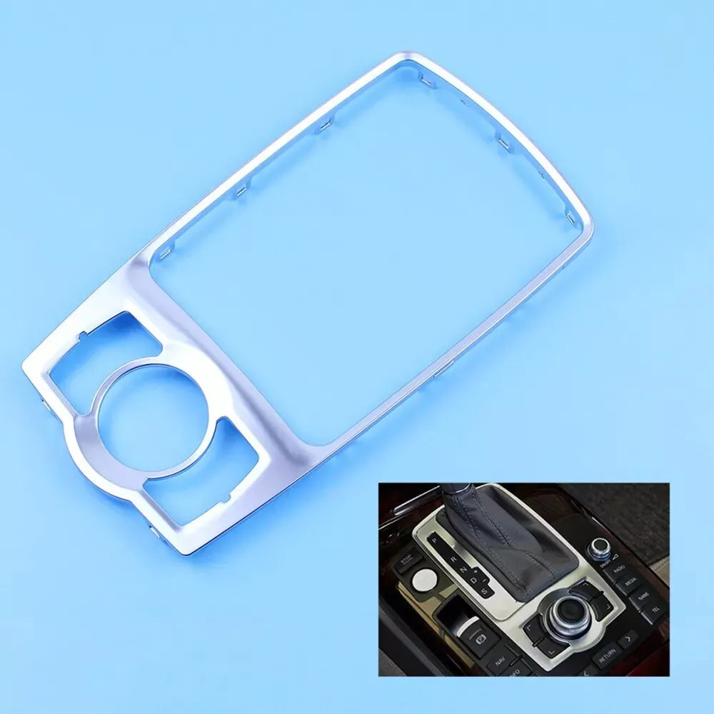 4F0864260 Front MMI Console Frame Silver Chrome Cover Trim For Audi A6 C6 S6