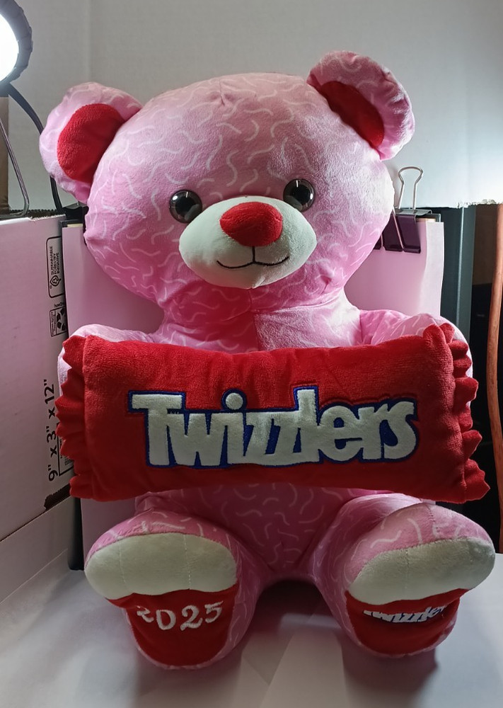 Hershey Pink Plush Twizzlers Candy Bear, 17", 2025