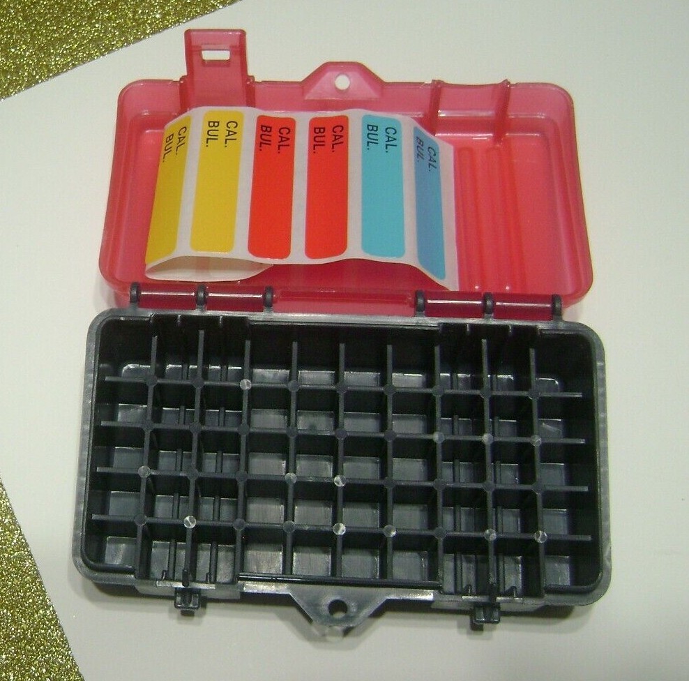 PLANO PLASTIC AMMO BOXES RED/GREY 50 Round STORAGE 9MM