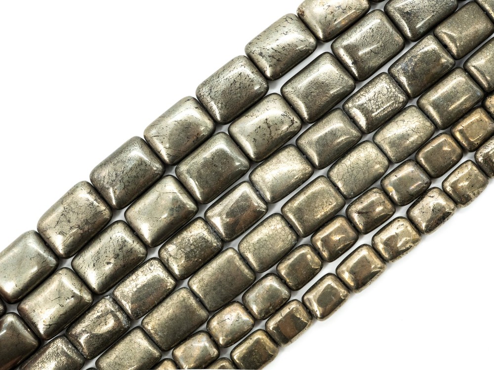Quality Natural Pyrite Rectangular Beads, Rectangle Smooth Pyrite Gemstone,W16