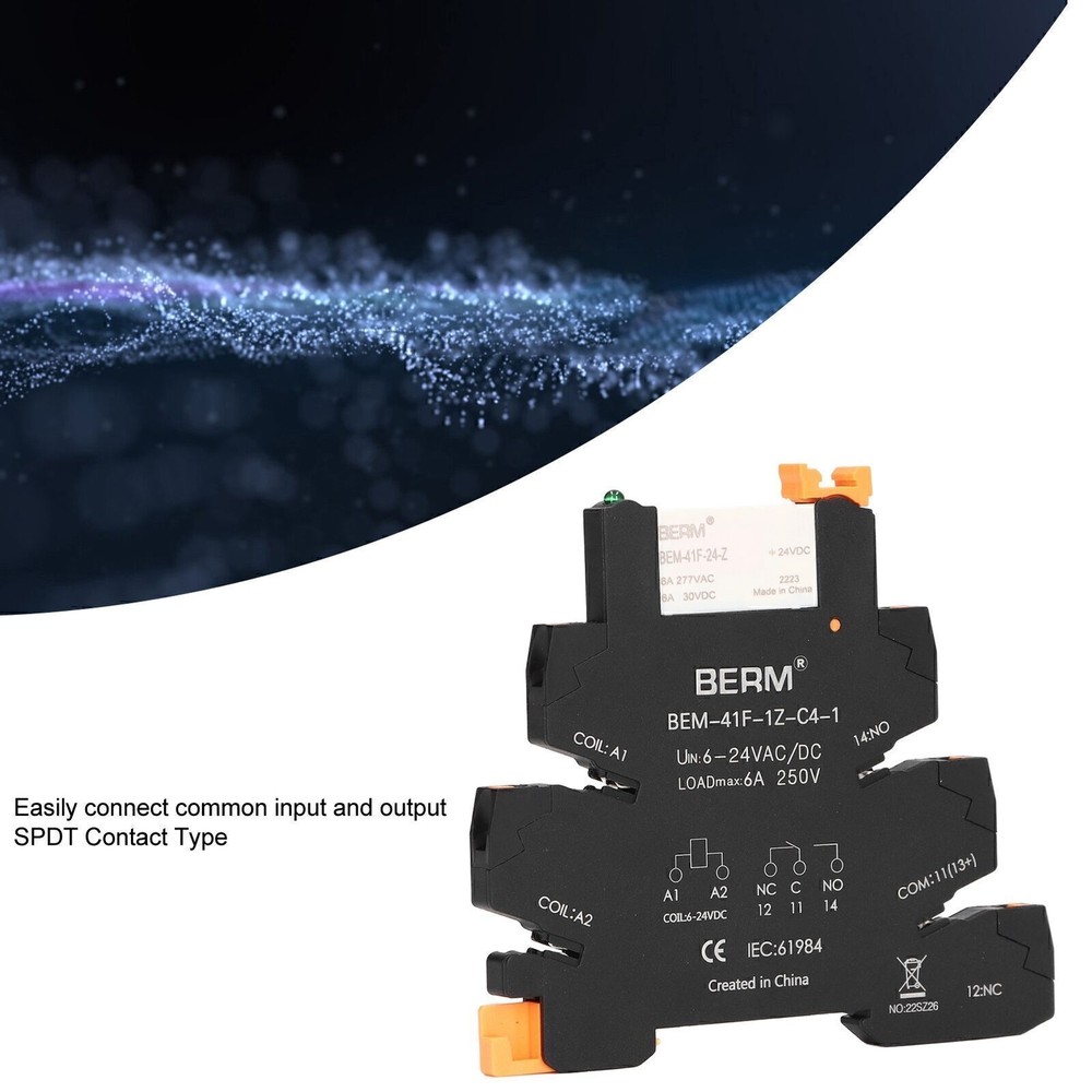 DC Control AC Ultra Thin Relay DIN Rail Mount Solid State Relay Module SPDT