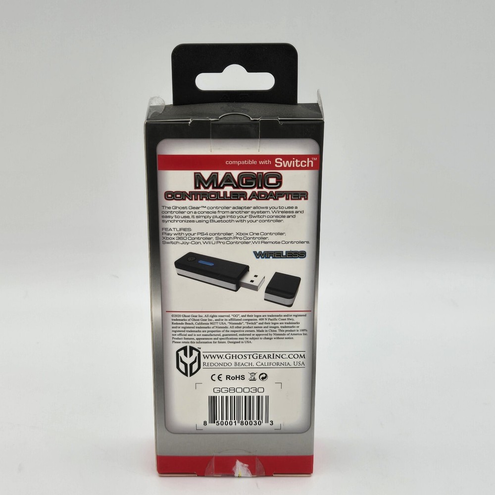 Nintendo Switch USB Wireless Gaming Controller Adapter! Ghost Gear