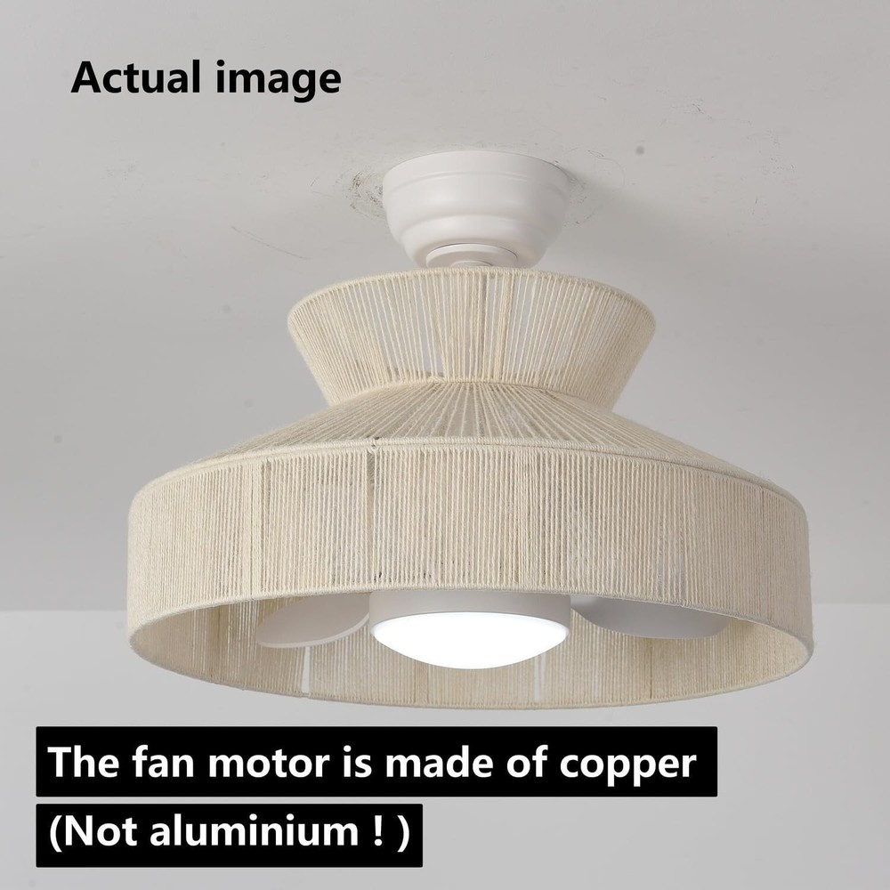 18W LED 20” Dimmable DC Boho Caged Dimmable Ceiling Fan with Light
