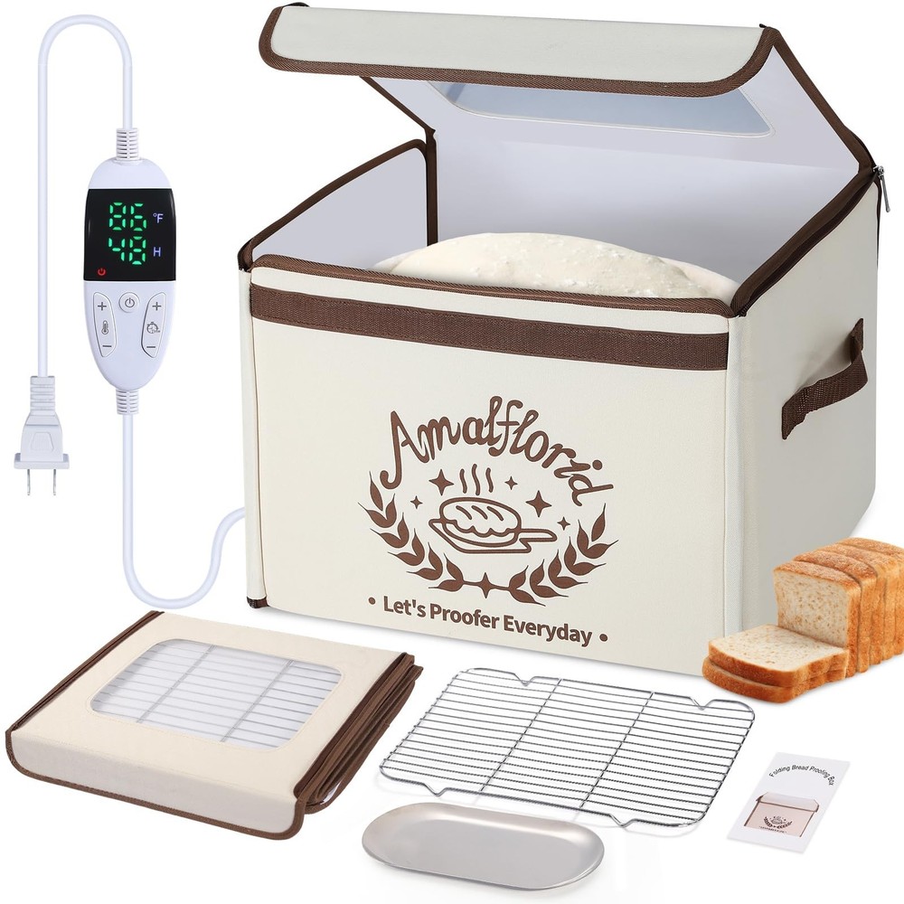 Folding Bread Proofing Box, Dough Proofer with 68-131℉ Temp Control & 99H