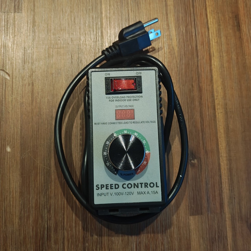 Variable Speed Controller for Router Fan Electric Motor Rheostat 120V Adjuster