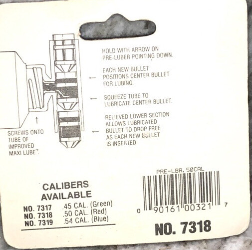 Thompson Center 7318 Pre Luber .50 Caliber Black Powder Muzzleloader Maxi Lube