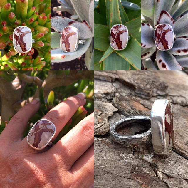 Sterling Silver - Desert Mountain Jasper Ring