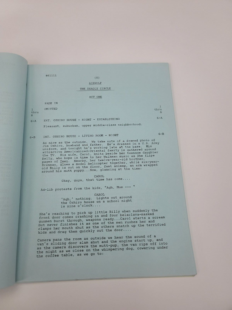AIRWOLF / Robert Specht 1985 TV Script, Jan-Michael Vincent "The Deadly Circle"