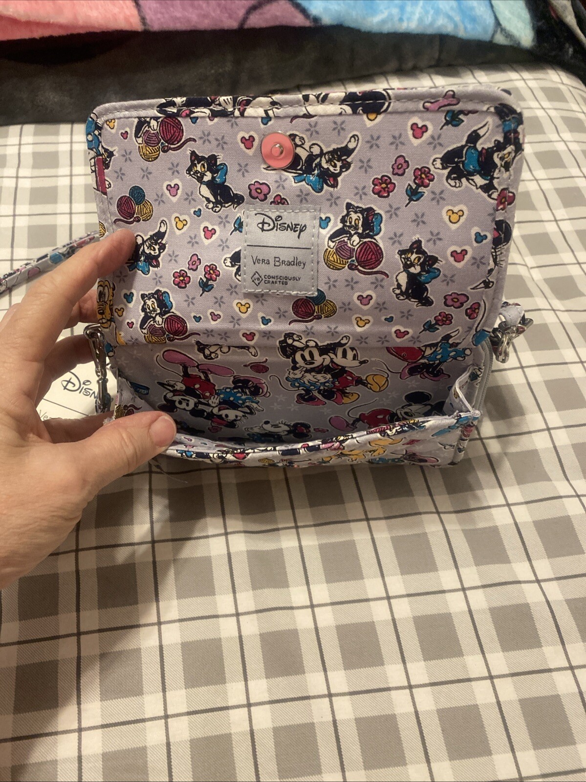 Vera Bradley Disney Mickey Mouse & Friends Piccadilly Paisley Crossbody New