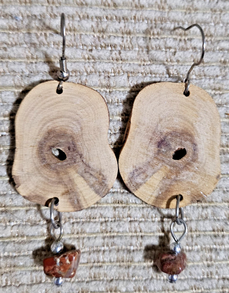 Wood-slice Earrings