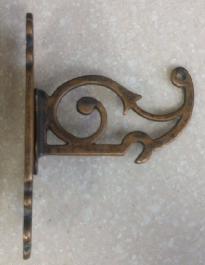 Vintage Brass & Wood Toilet Paper Holder Vintage Made In Italy Brass TP Holder