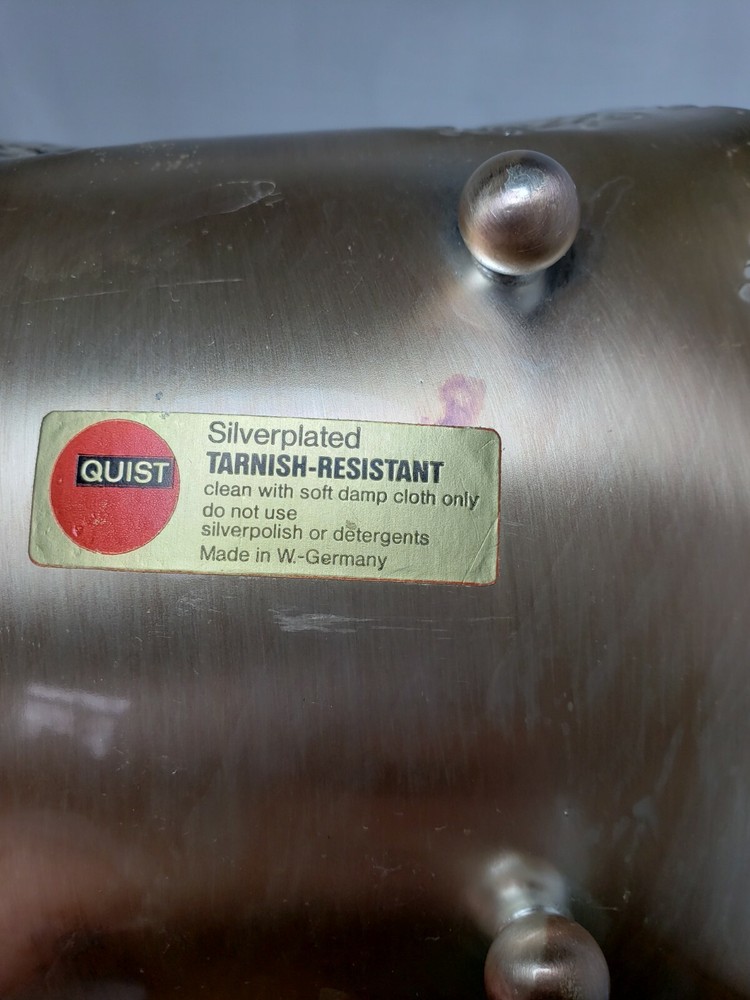 Vintage QUIST West Germany Silverplate Tarnish Resistant Basket Moveable Handle