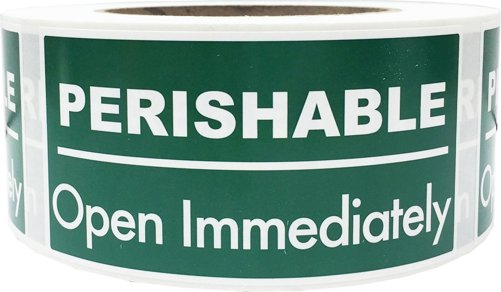 PERISHABLE - Open Immediately Labels | 2 x 4" Inches | 500 Pack